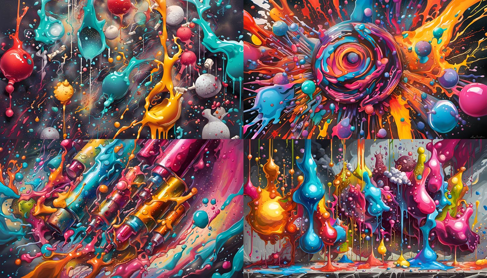 Colorful Scientific Research Street Art Splash