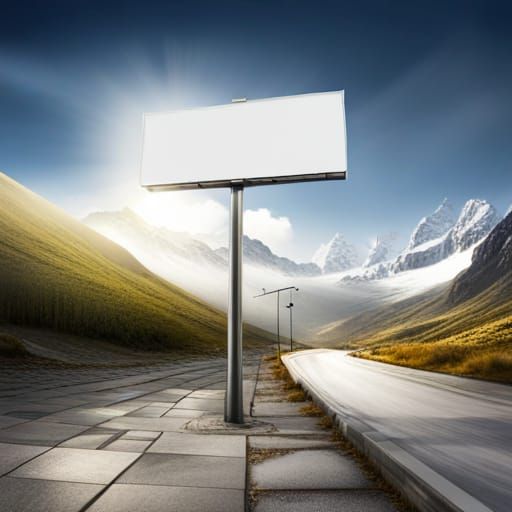 Hyperrealistic Blank Sign for Creative Use