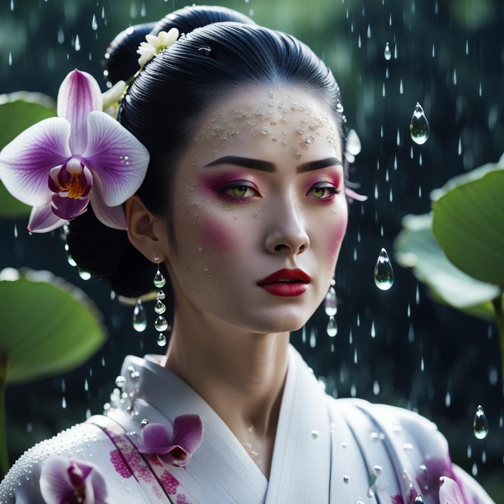 Geisha in Hyper-Realistic Fashion Photography