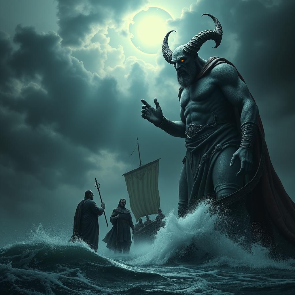 Dante and Virgil Meet Charon in Photo-Realistic Style