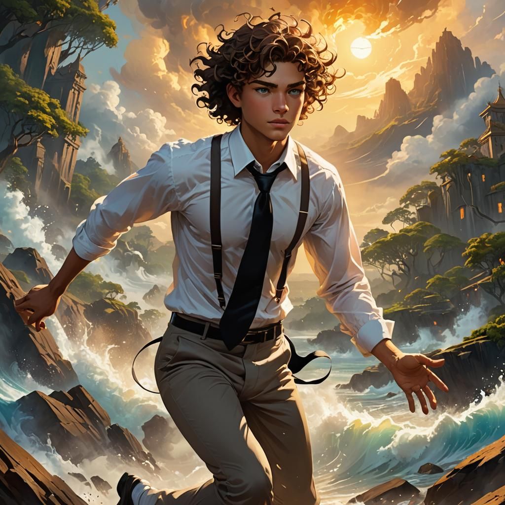 Teenage Demigod Speedster in Fantastical Concept Art