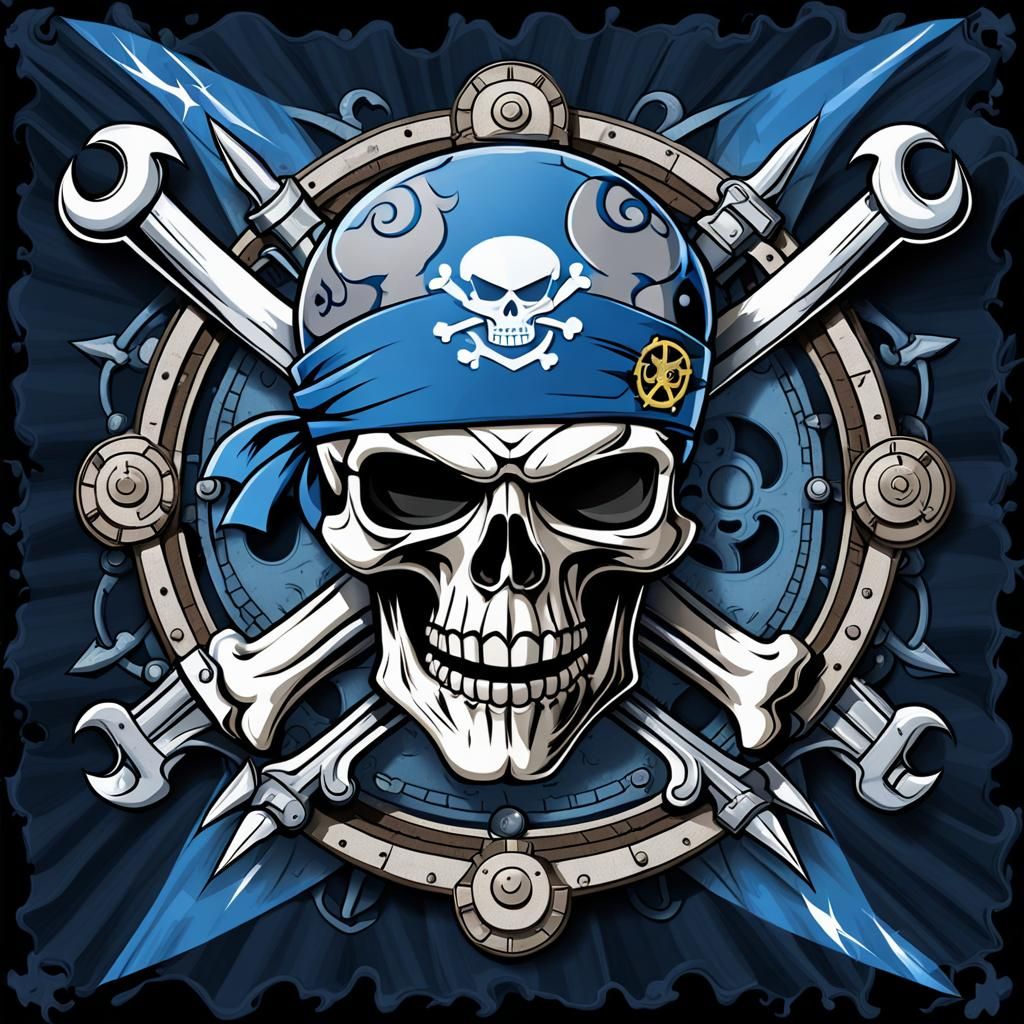 Mind Mavericks Pirate Flag in Anime Style