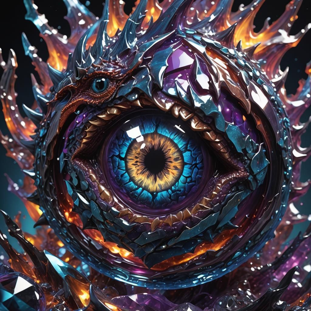 Giant Blue Dragon Eye Orb in Splash Art