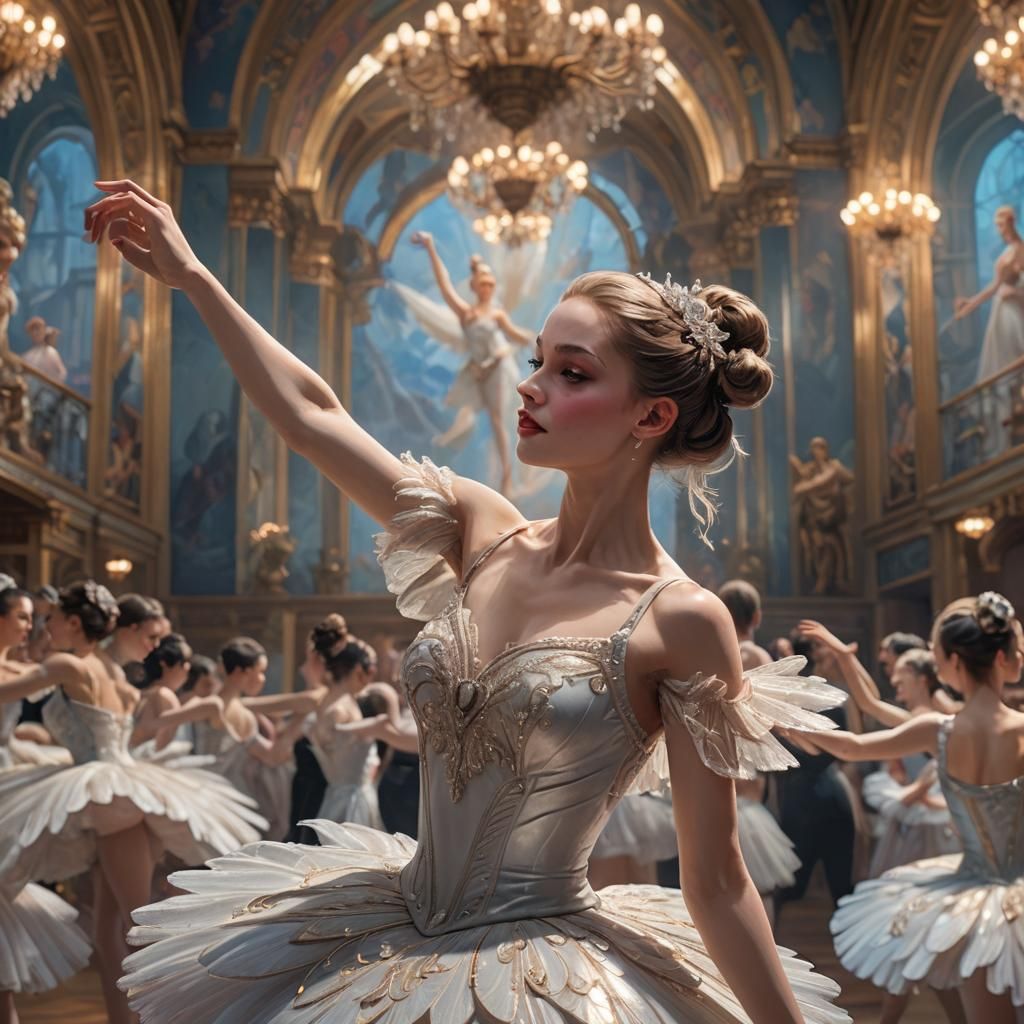 Ballerina in Swan Lake: Early 20th Century Portrait