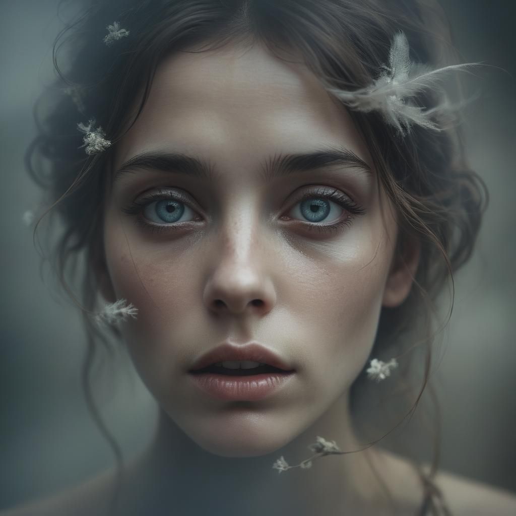 Dreamlike Surreal Portrait in Ambient Light