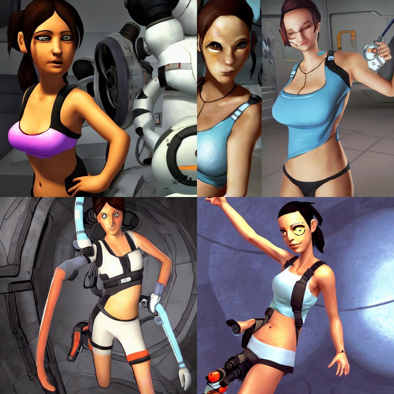 Chell from Portal: AI Interpretation