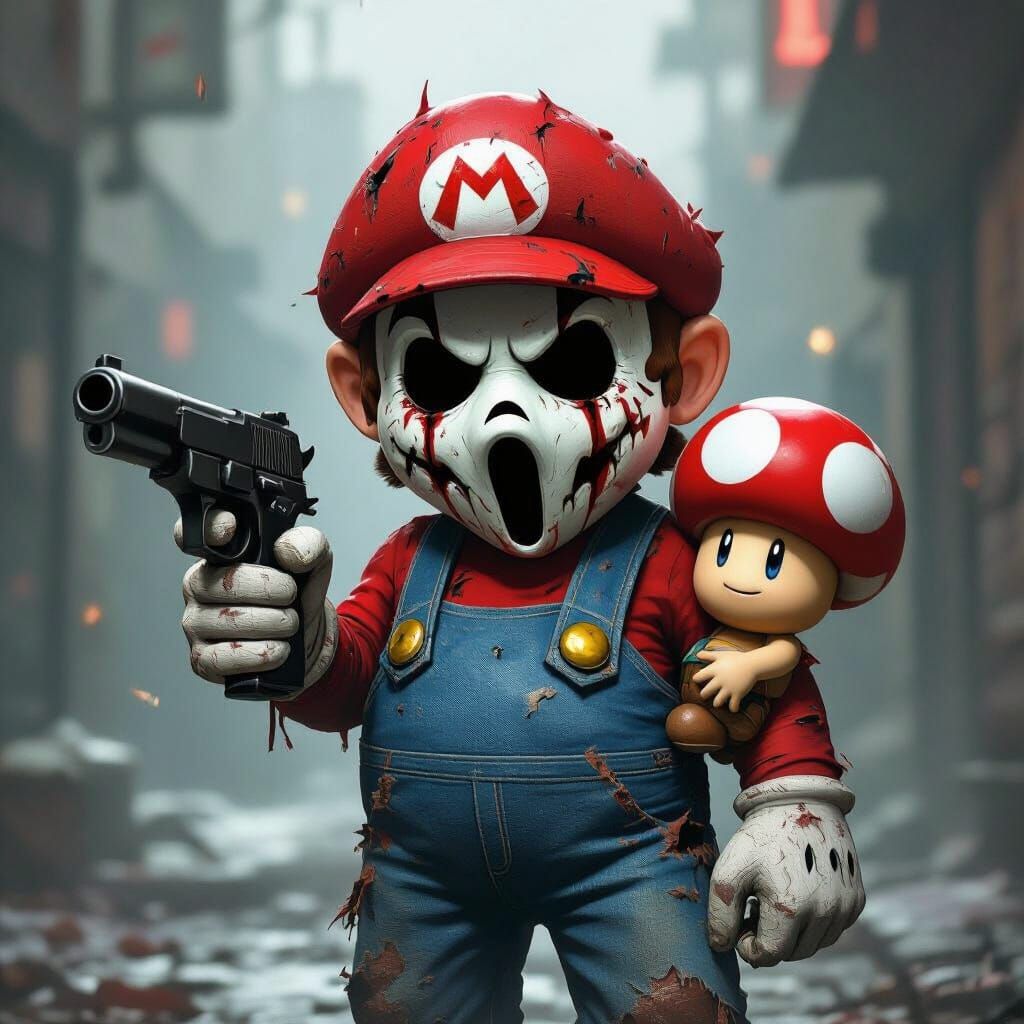 Mario Hostage Crisis in Film Noir Style