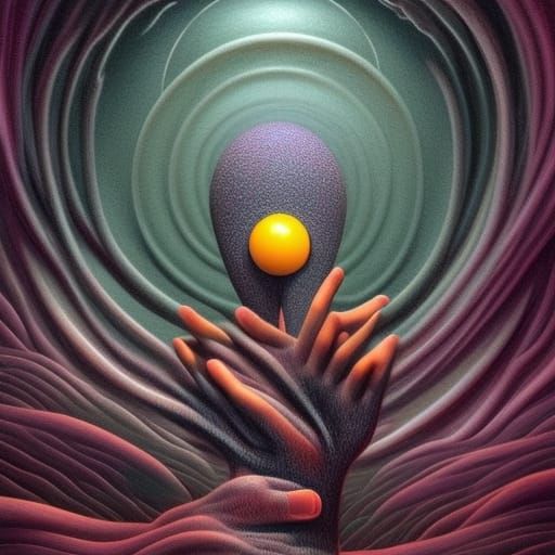 Paranoid Android in Digital Surrealist Style