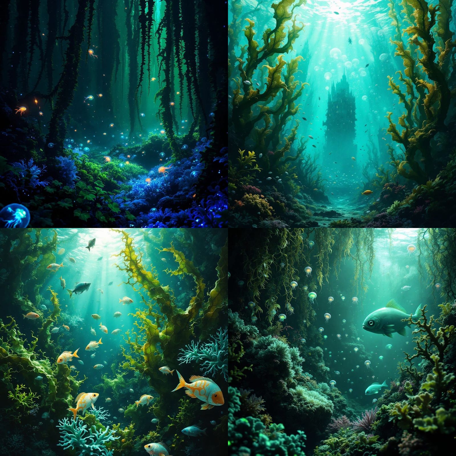Vibrant Oceanic Ecosystem in a Post-Apocalyptic Bull Kelp Fo...