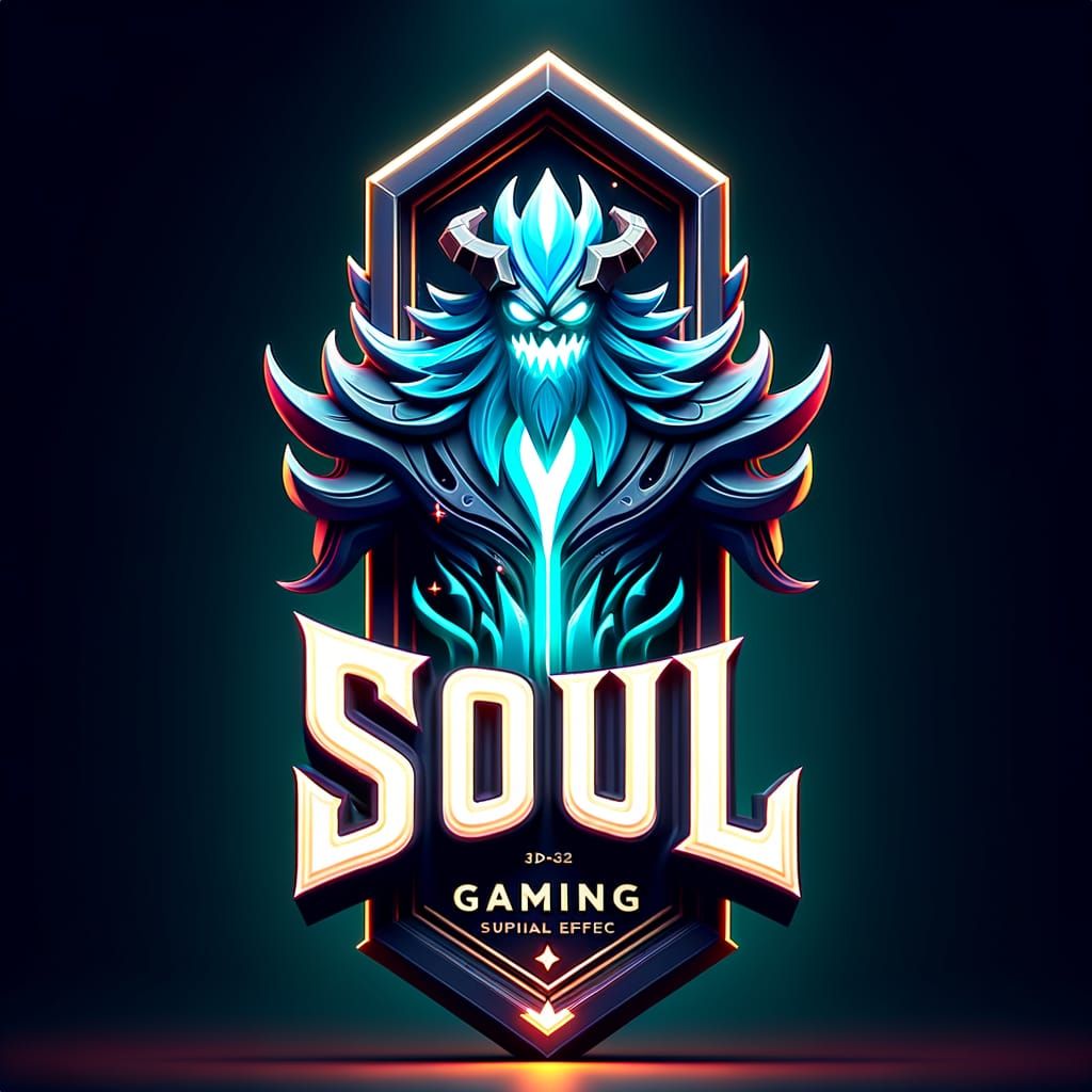 Fierce Gaming Totem in Vibrant 3D Style