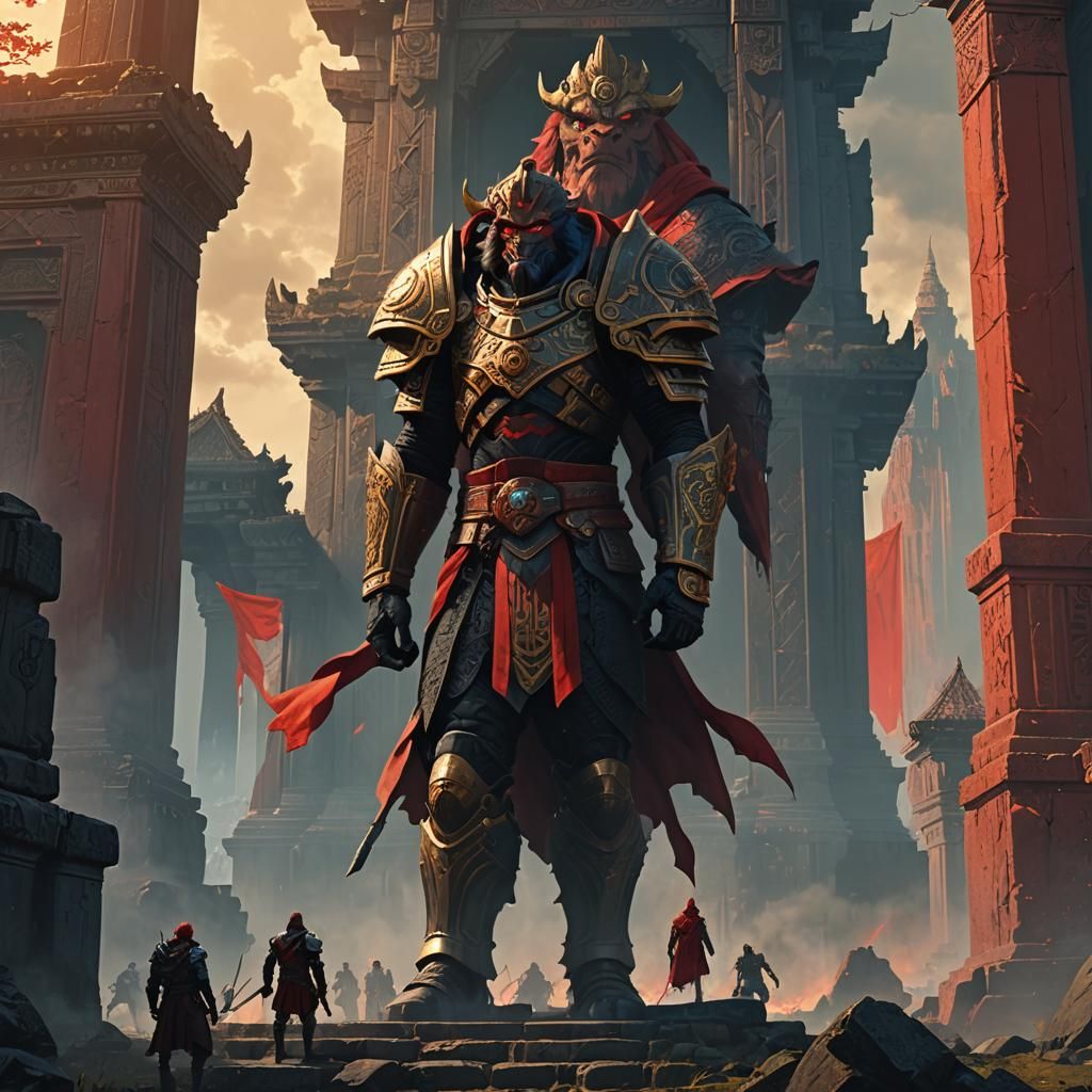 Ganon in Heroic Pose: Fantasy Matte Painting