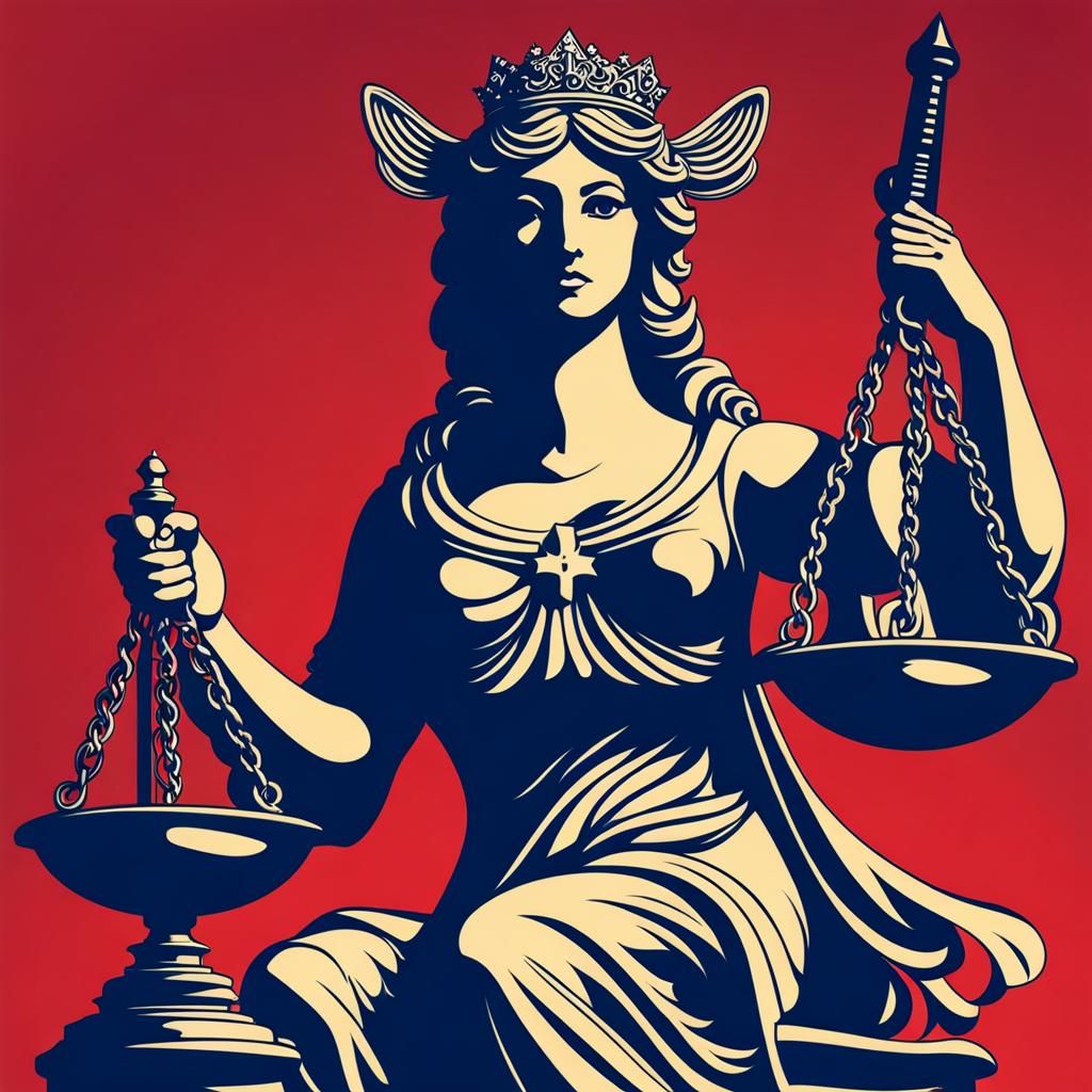 Lady Justice as a Slush Puppy Dog