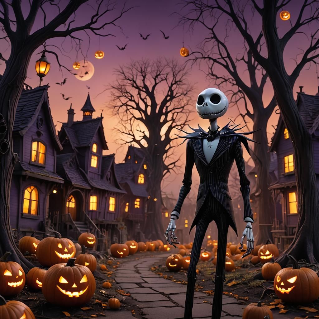 Jack Skellington in Eerie Halloween Town