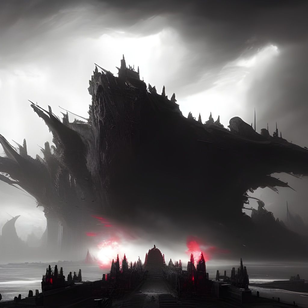Armageddon Fortress in Dark Fantasy Style