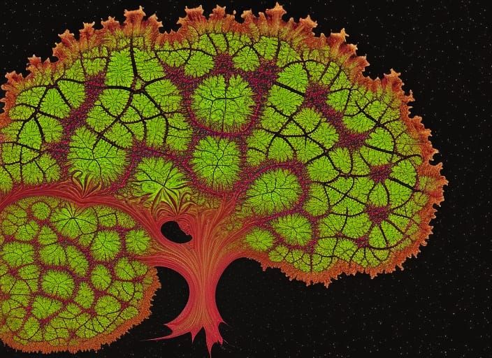 Hyperdetailed Fractal Mandelbrot Tree in 8K Resolution
