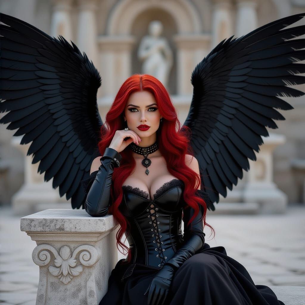 Goddess with Wings in Ossuary: Cinematic Still