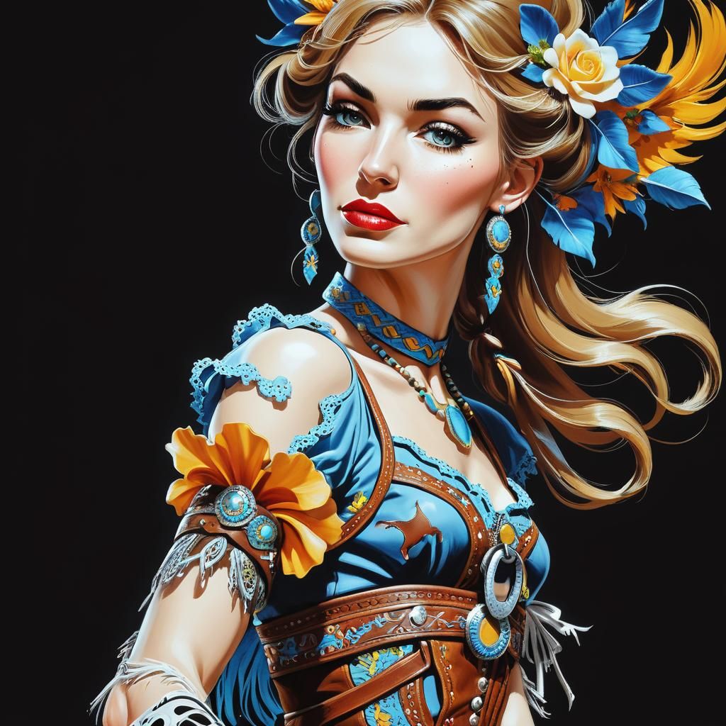 AI Generated Image of a Cowgirl