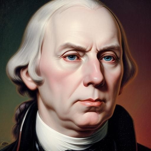 Hyperrealistic Portrait of President James Madison
