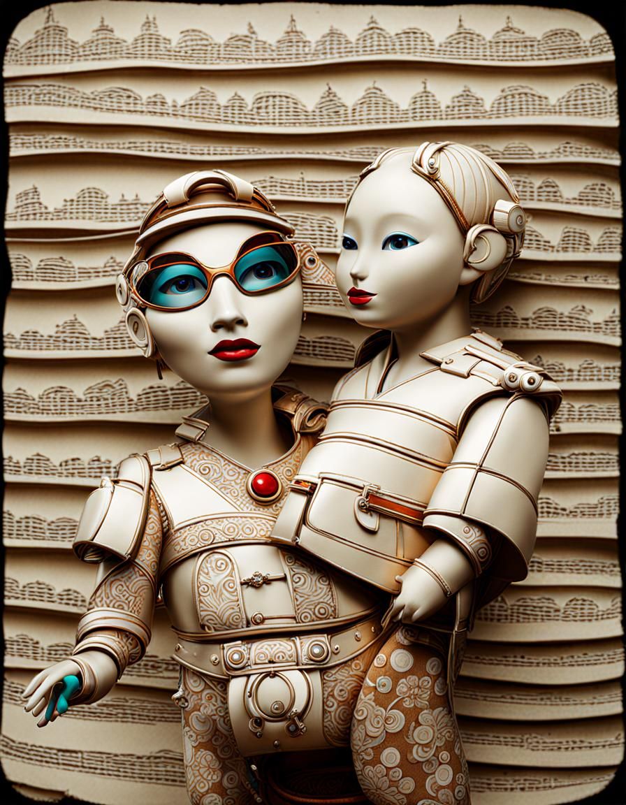 Anthropomorphic Batik Creatures Ride Flycycles in 3D