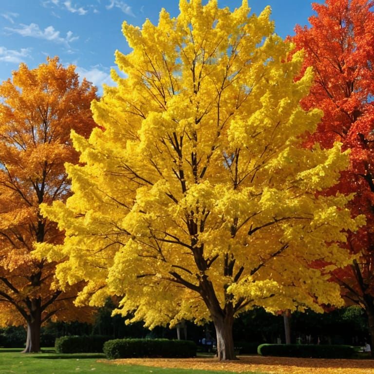 Stunning Yellow Autumn Tree
