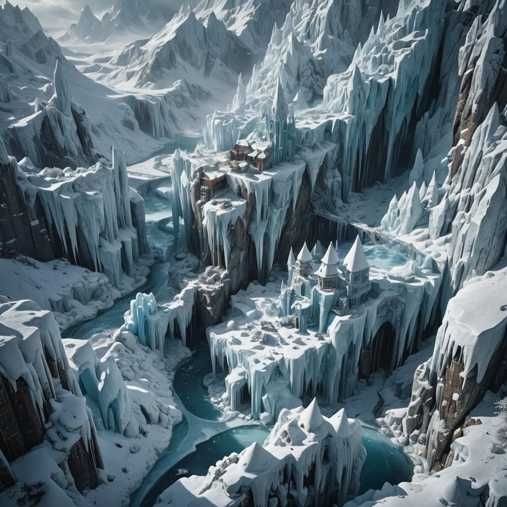Epic Ice Dream Digital Matte Painting