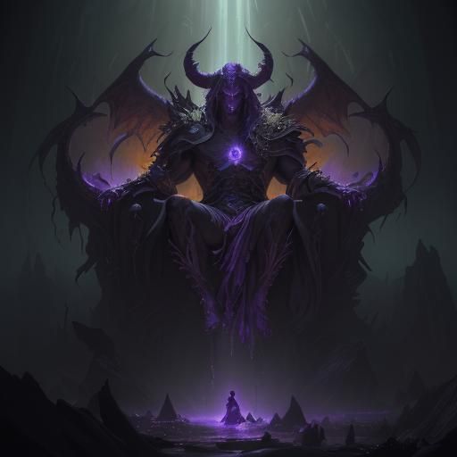 Demonic God in Dark Fantasy Style