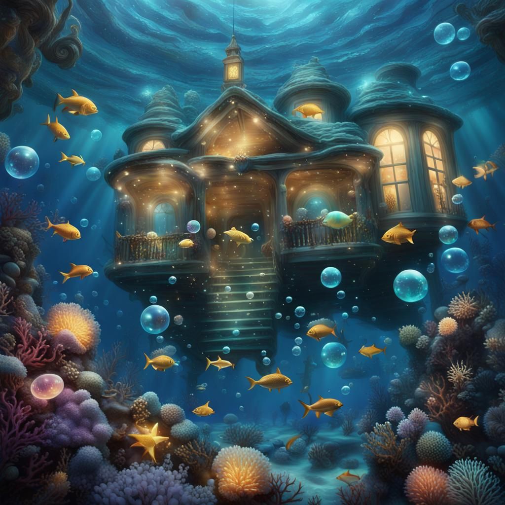 Underwater New Year Celebration in Deep Color