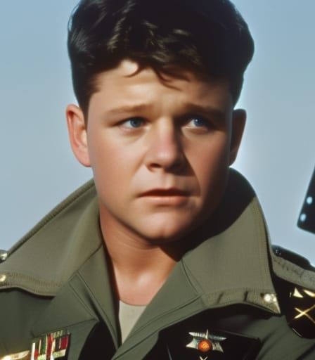 Young Soldier Portrait in Hyperdetailed Oil Painting Style