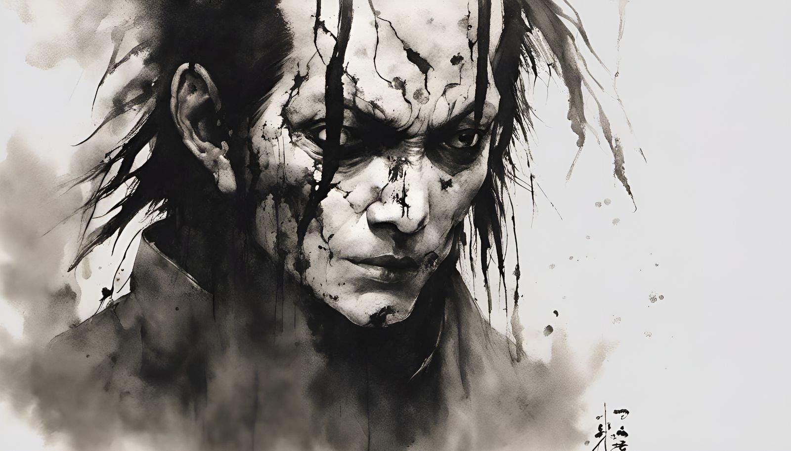 Dr. Kurotsuchi Portrait in Stephen Gammell Anime Style