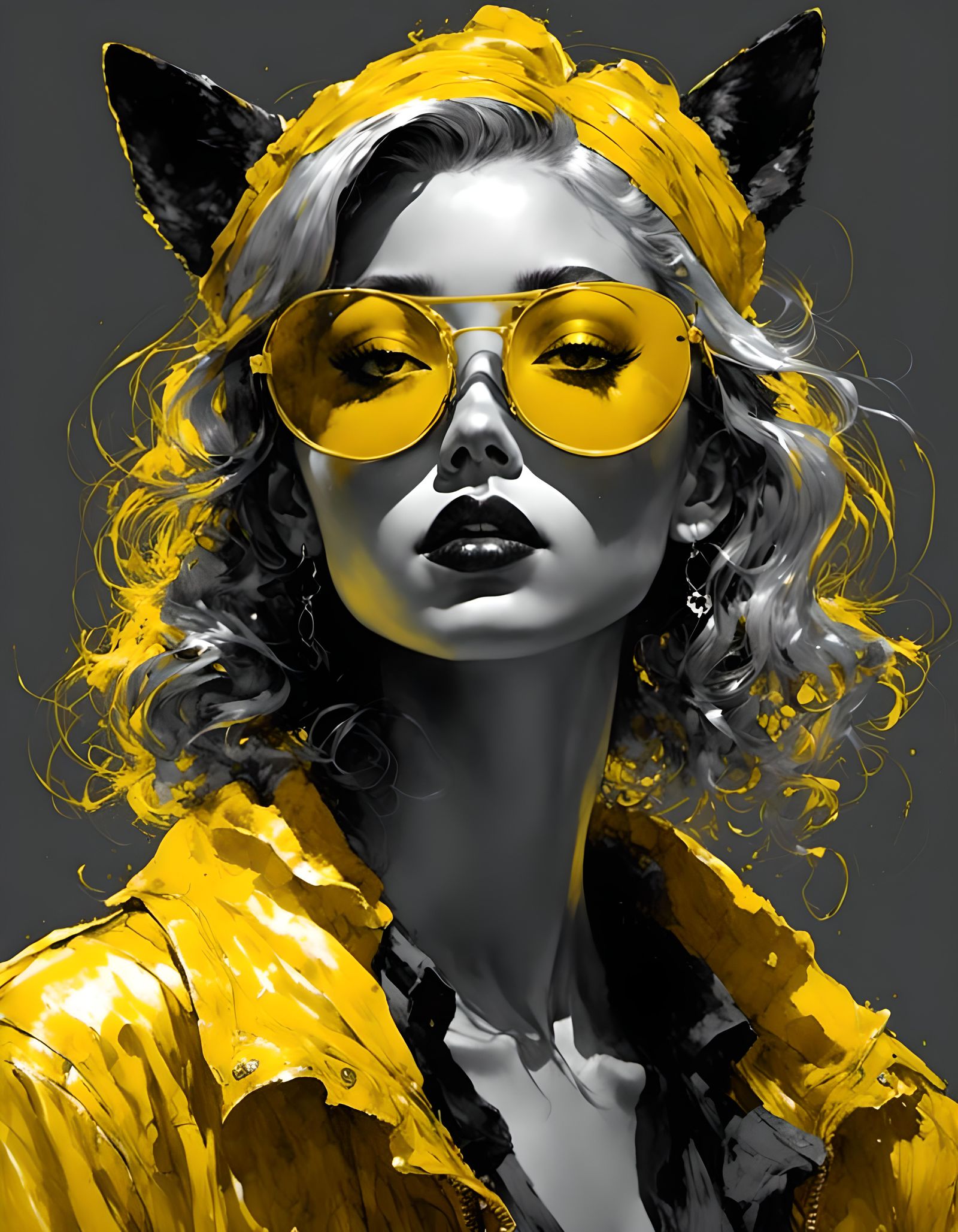 Girl in Yellow Sunglasses: Film Noir Anime Style