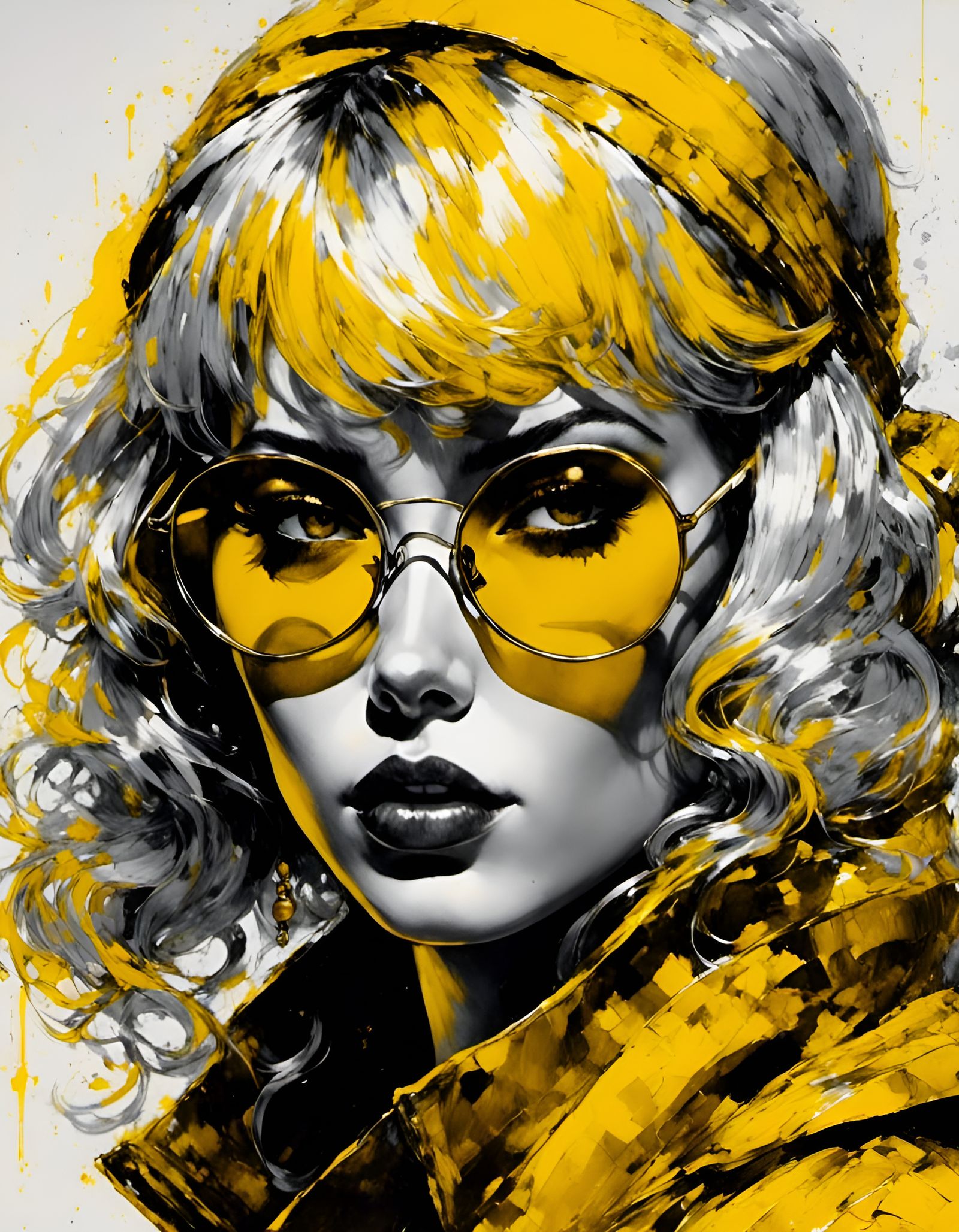Girl in Yellow Sunglasses: Film Noir Anime Style