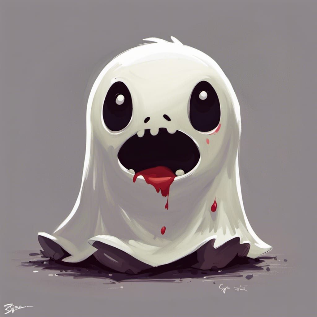 Cute Sinister Ghost by Greg Rutkowski