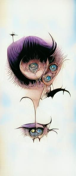 Powerpuff Girls in Surrealist Gothic Manga Style