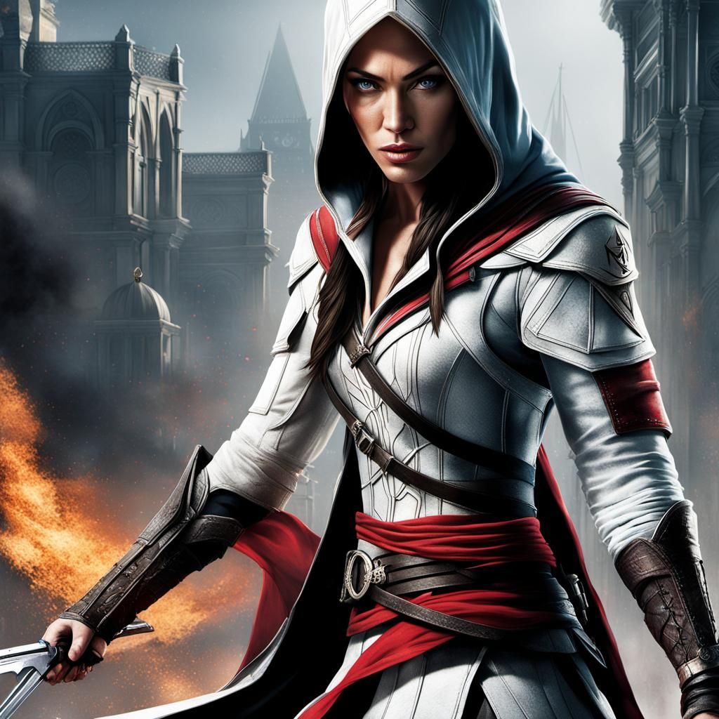 Megan Fox as Assassin's Creed Character in Movie Poster
