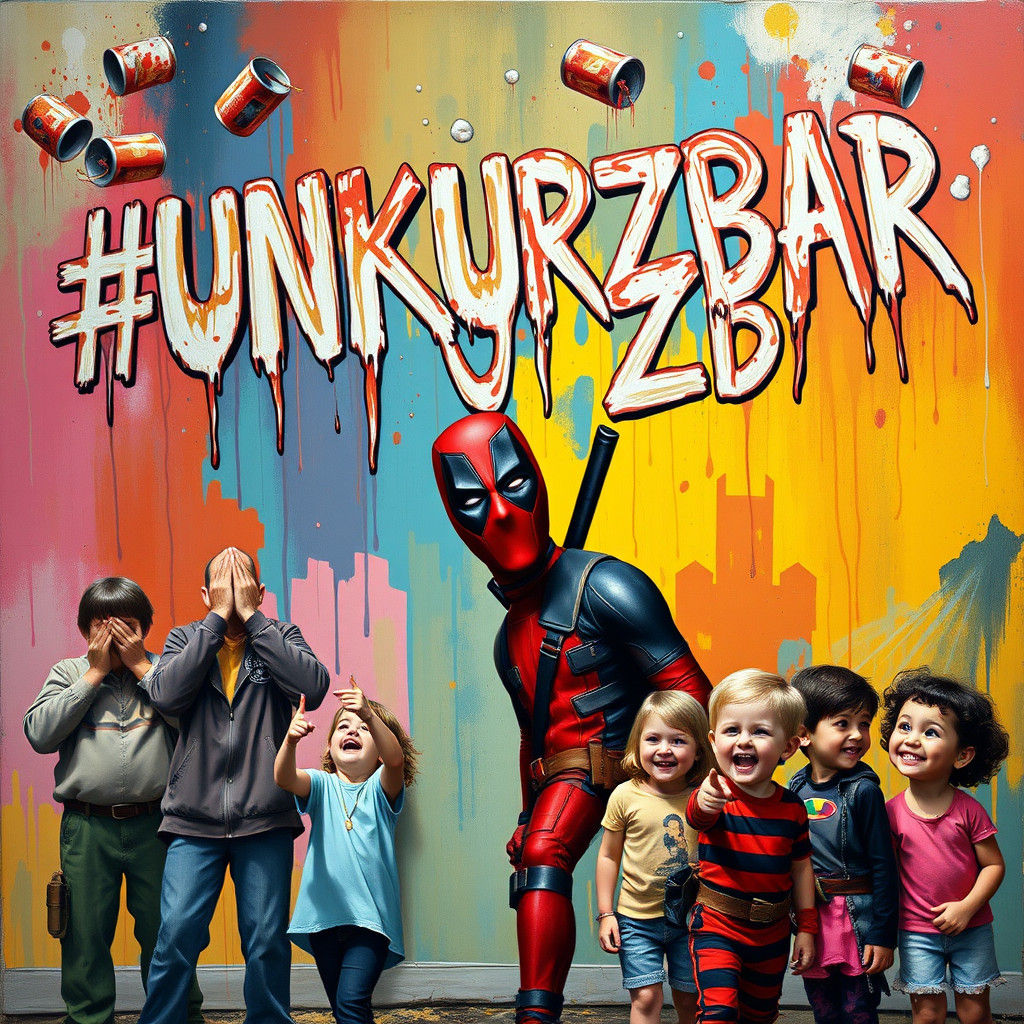 Deadpool Creates Abstract Expressionist Graffiti Masterpiece