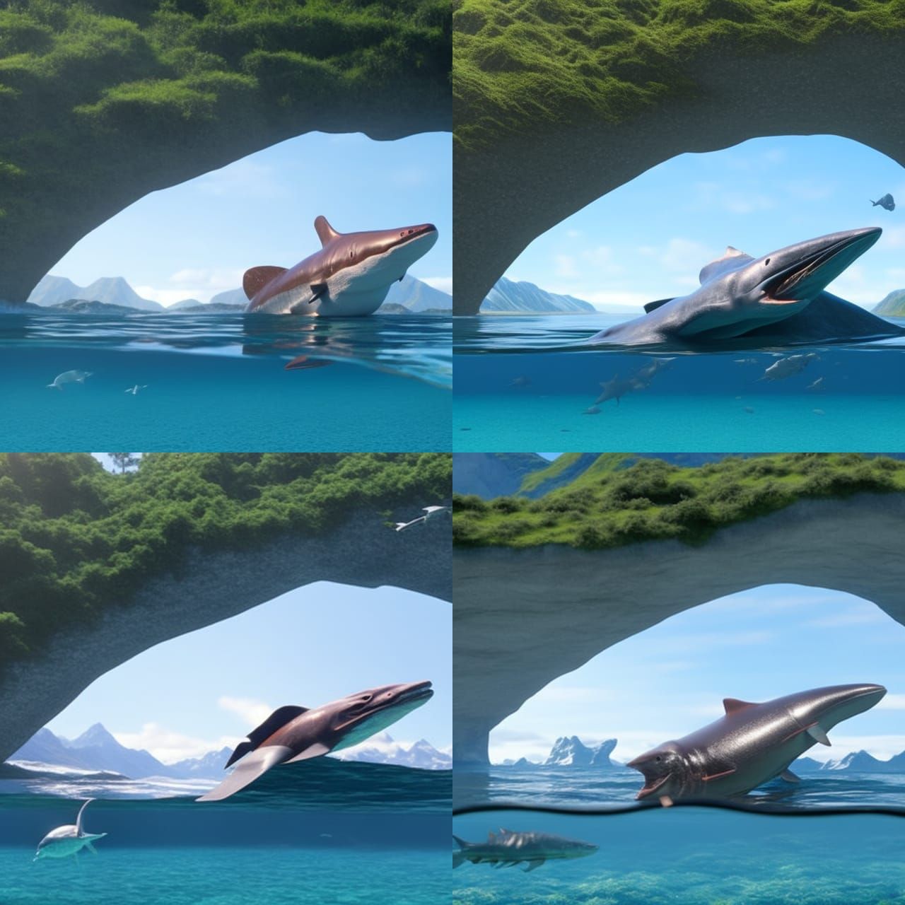 magical liopleurodon; detailed hyperrealistic matte painting, volumetric lighting, 16k resolution by Greg Rutkowski, sce...