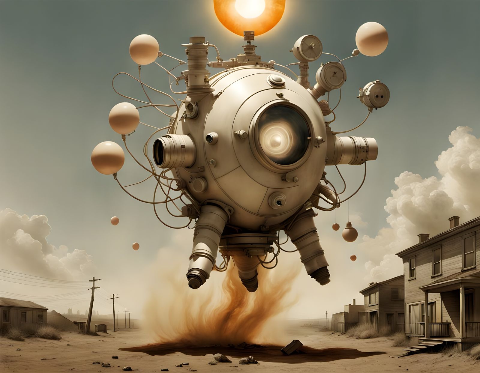 Surreal Retro-Futurist Transmission Inspired by Dadaism