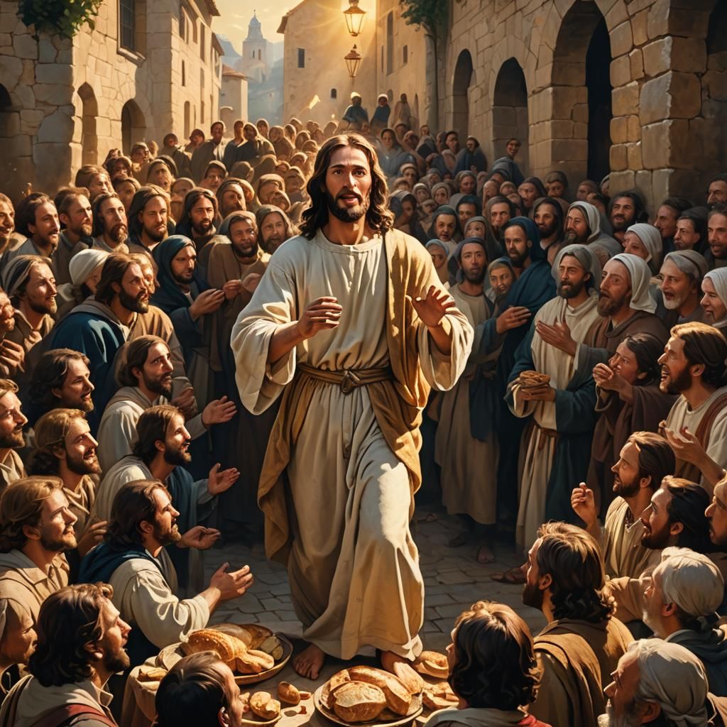 Jesus Multiplying Bread: A Baroque Biblical Scene