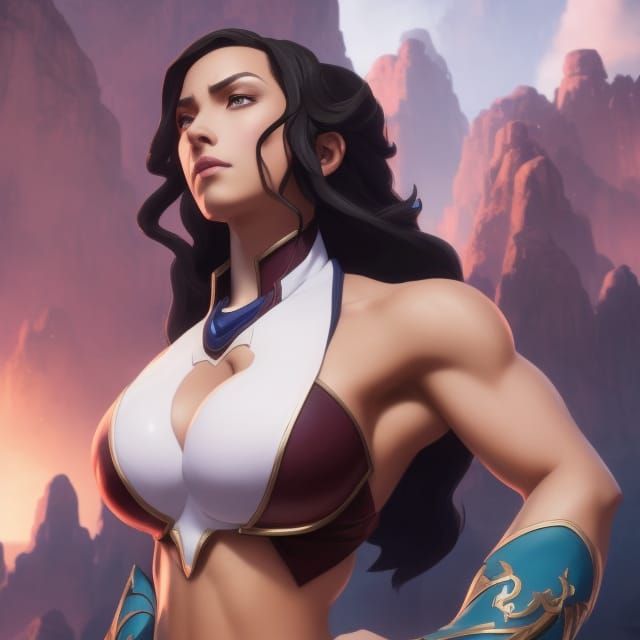 Voluptuous Avatar in Dark Fantasy Style