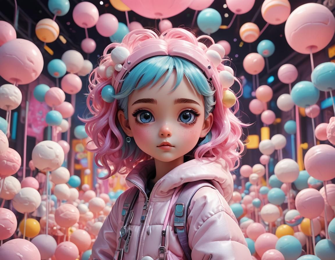 Marshmallowpunk Girl in Sci-Fi Setting
