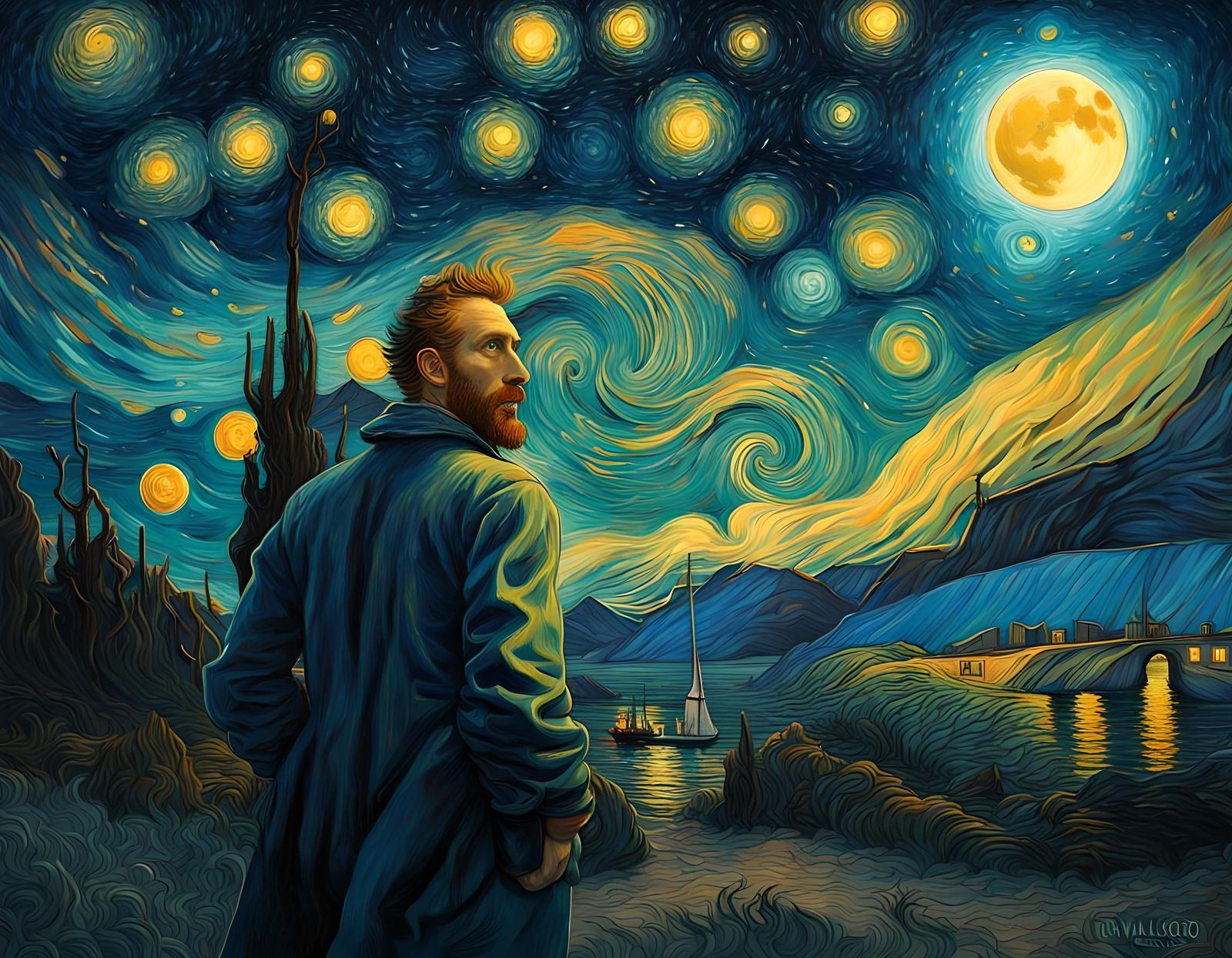 Van Gogh Starry Night Oil Painting