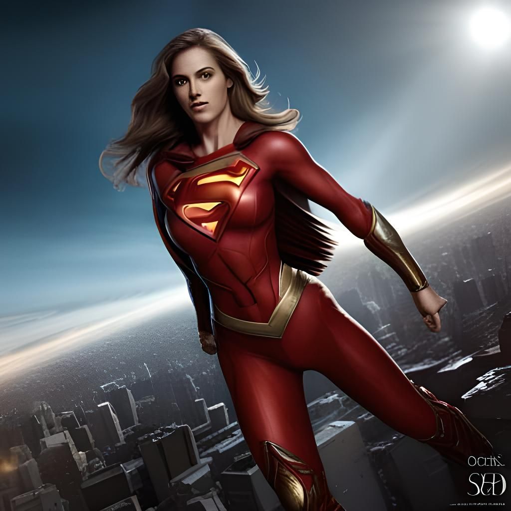 Giant Superwoman in Unreal Engine 5