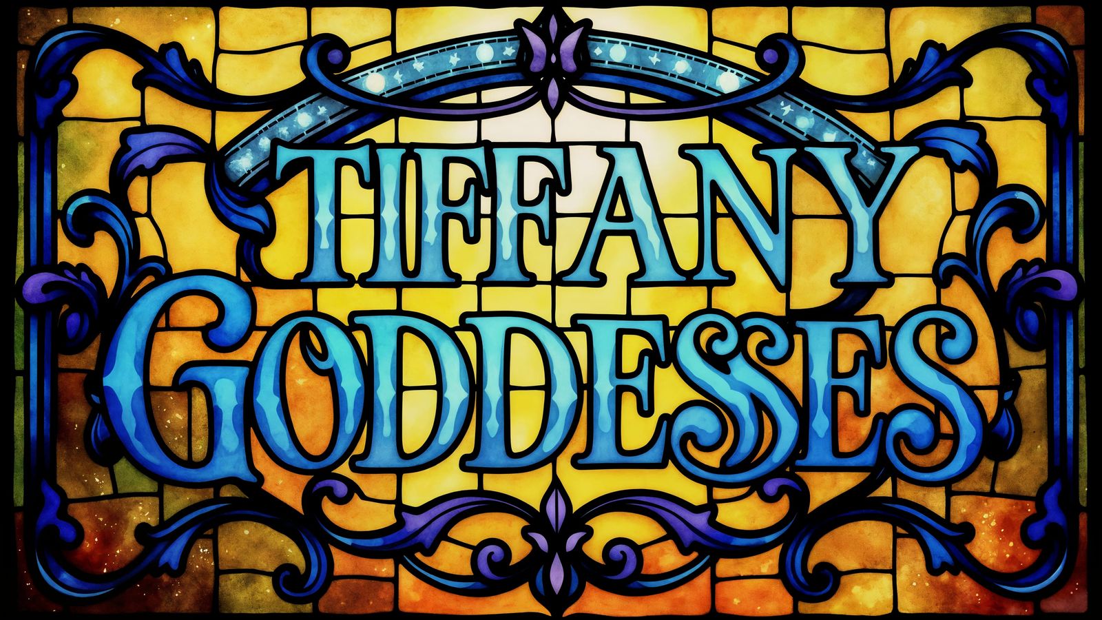 Stained Glass 'TIFFANY GODDESSES' in Watercolor Style