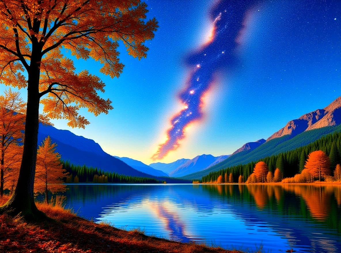 Serene Nebula Reflects Fall Landscape in Luminism Style