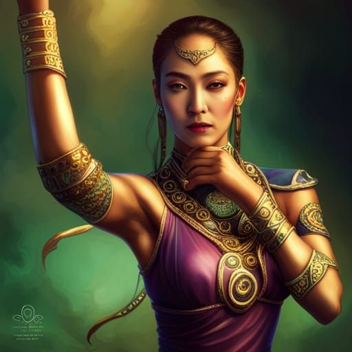 Yuan-ti Pureblood Priestess in Opulent Attire