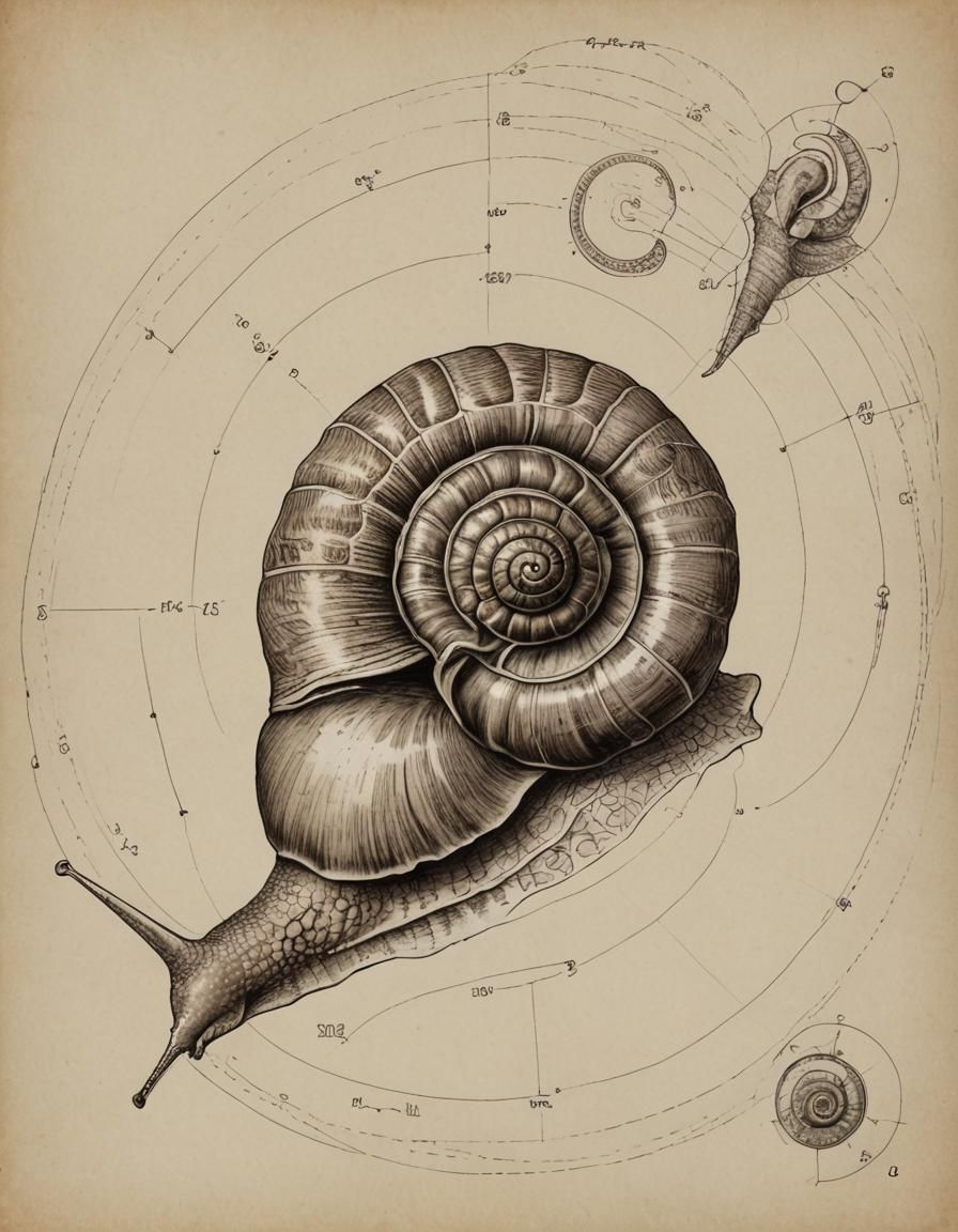 Step-by-Step Diagram of Snail Drawing Process