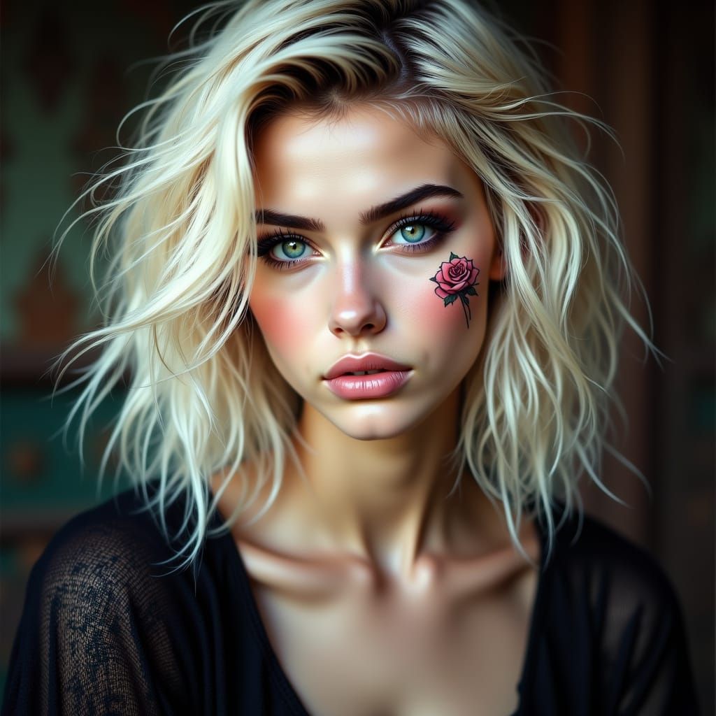 Rebellious Beauty: Portrait of a Strong Young Woman