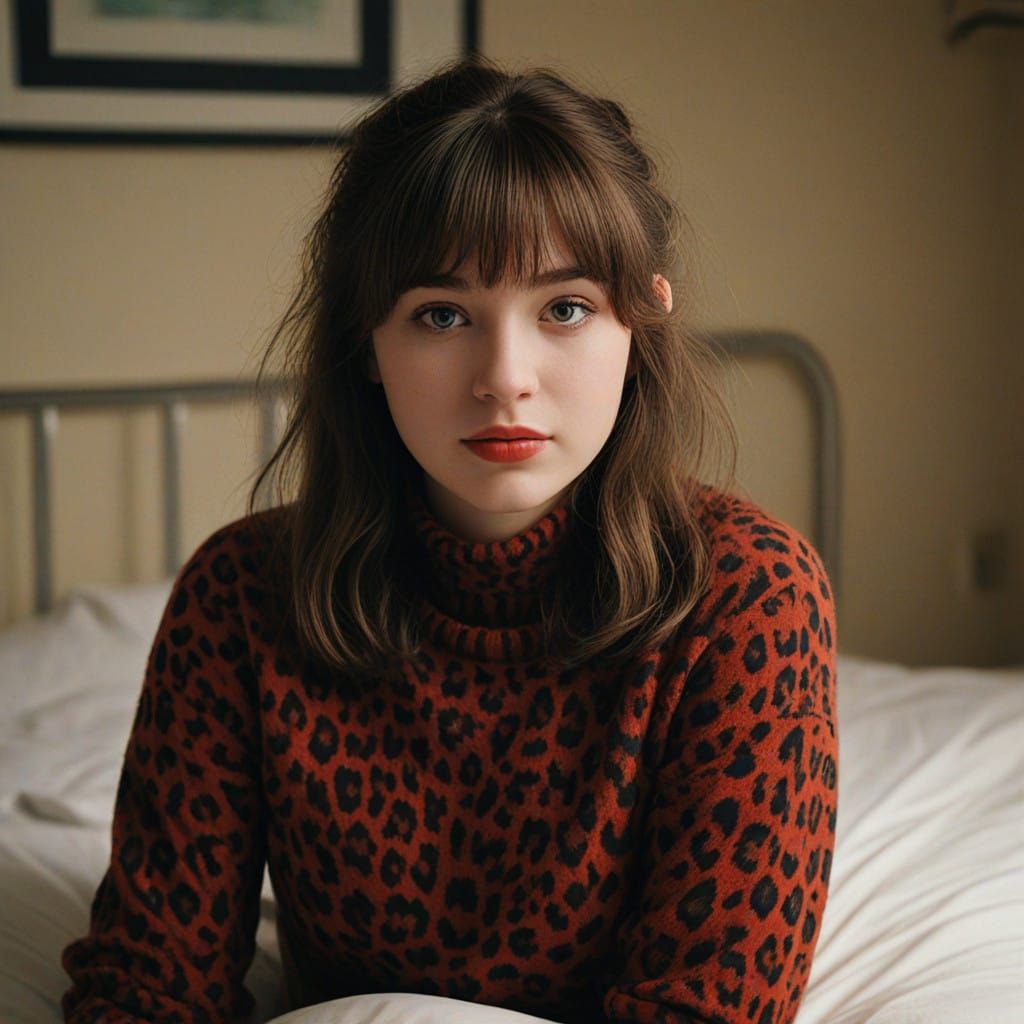 Elegant Teenager in Cinematic Hospital Scene