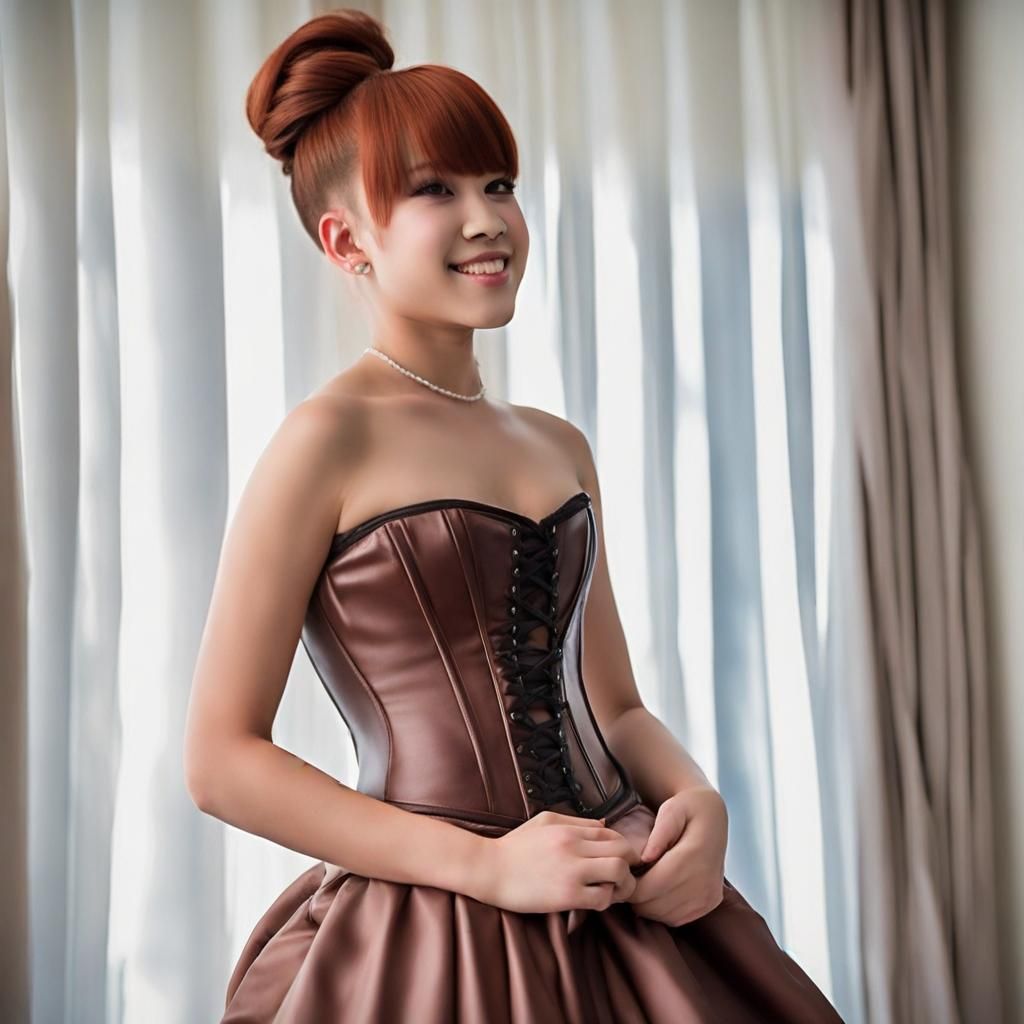 Hyperrealistic Ladyboy in Corset and Heels