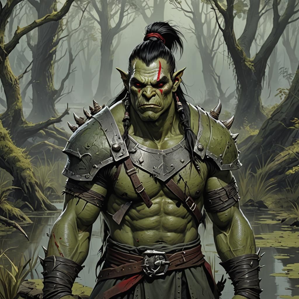 Orc Druid in Swamp